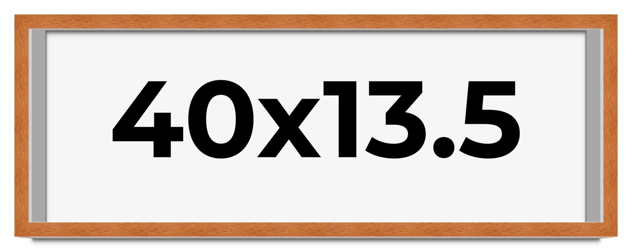 Panoramic Modernist Brown Picture Frame - UV Acrylic, Foam Board Backing, Hanging Hardware